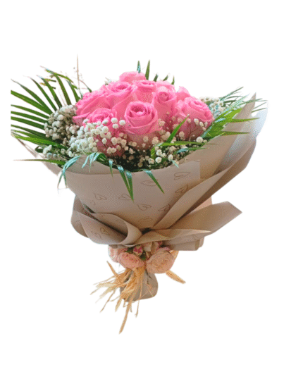 10 20 pink roses bouquet.