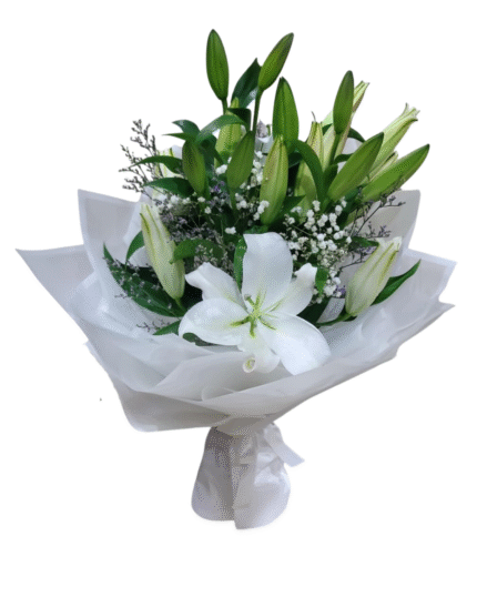 White lilies bouquet White lilies bouquet